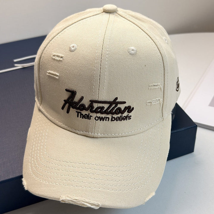 Women's Distressed Embroidered Baseball Cap Kalsten