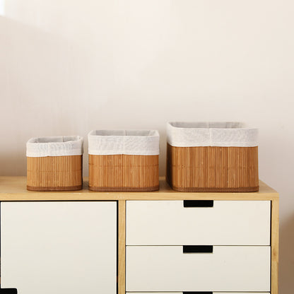 Elegant Storage Baskets Made of Natural Bamboo Acalora