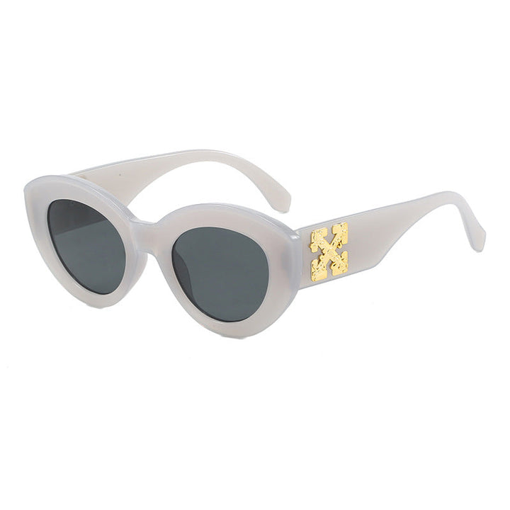 Women's Cat-Eye Sunglasses with Luxurious Accents and Sturdy Plastic Frame Kalsten