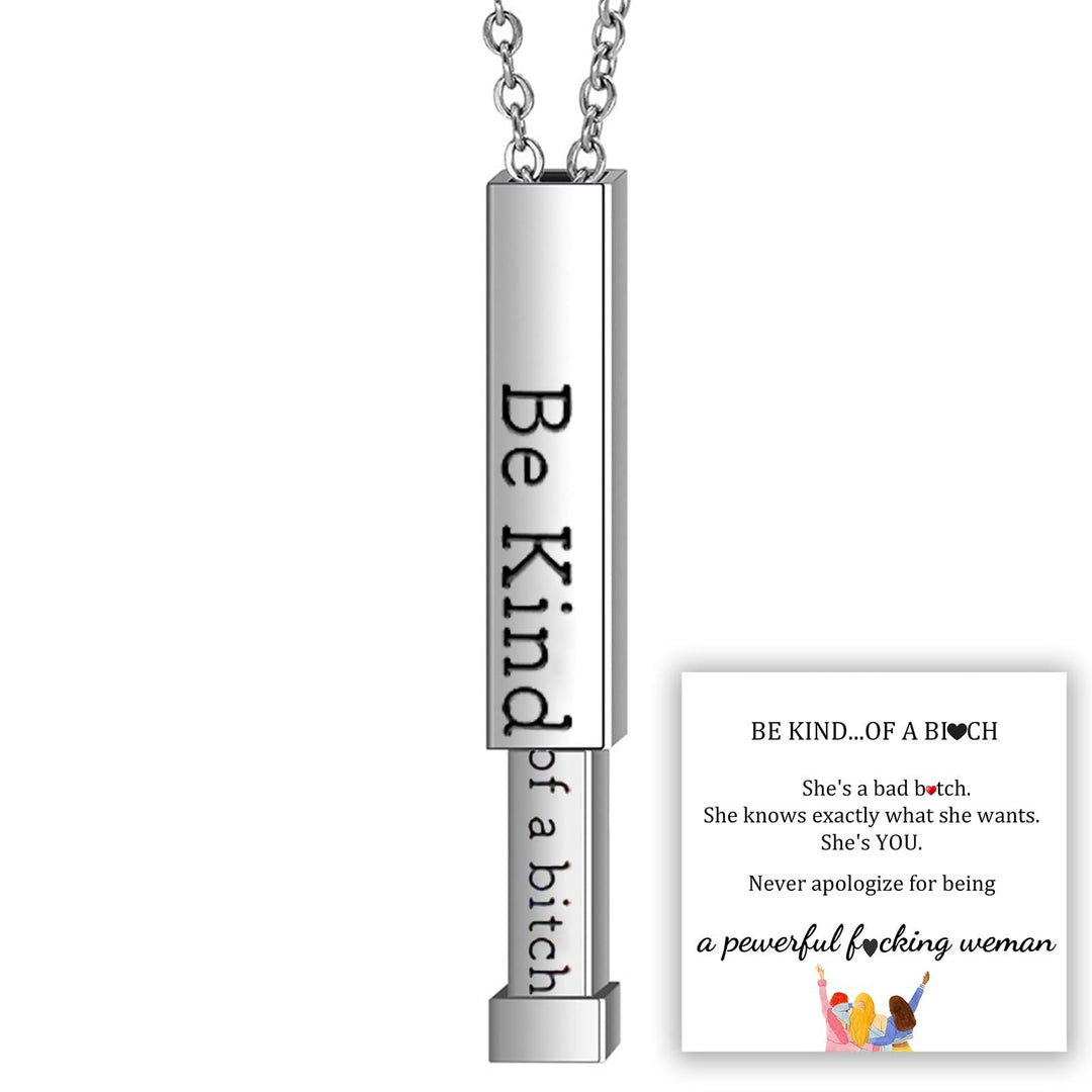 Kalsten | Be Kind...of a bi♡ch - Hidden Message Necklace