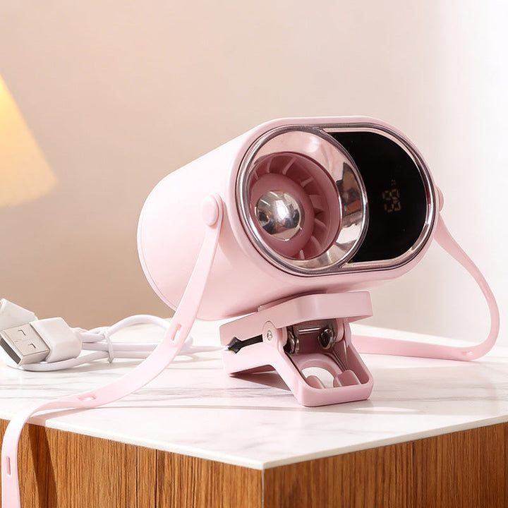 Ladies table fan in modern retro design with digital display Kalsten