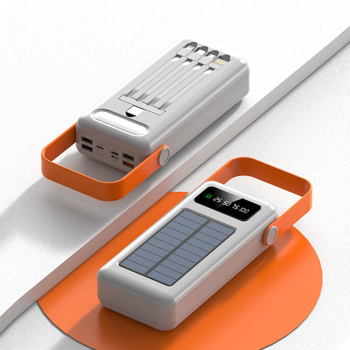 Multifunctional Solar Powerbank with Integrated Charging Cables Kalsten