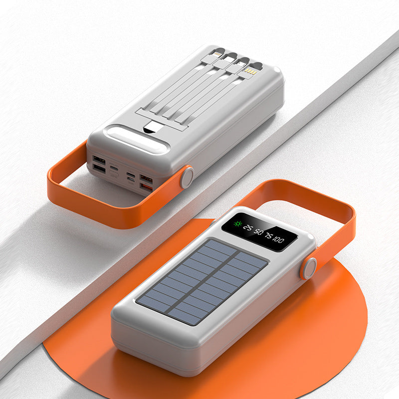 Solar Powerbank with Integrated Cable Management by Kalsten