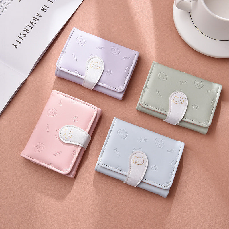 Cute Cat-Themed Card Wallet Kalsten