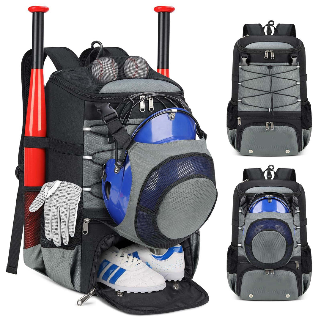 Unisex sporty baseball backpack with special compartments for equipment Kalsten
