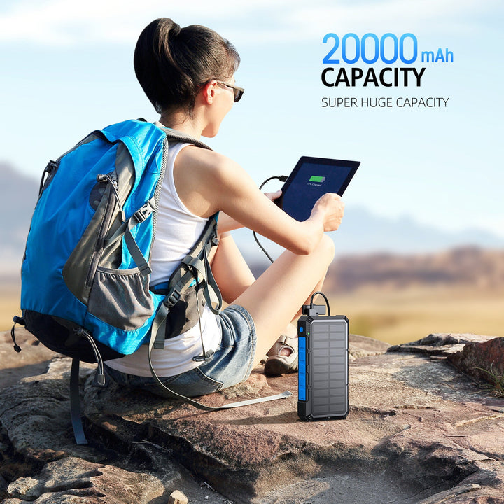 Solar Powerbank with Fast Charging Function and Integrated Flashlight Kalsten