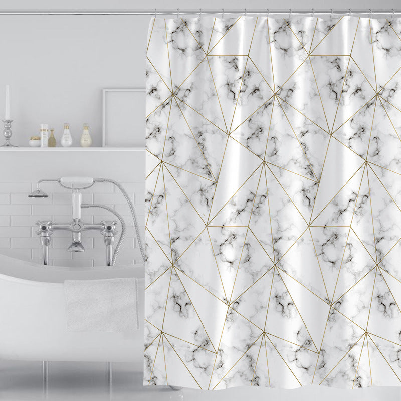 Women's Artistic Geometric Shower Curtain Kalsten