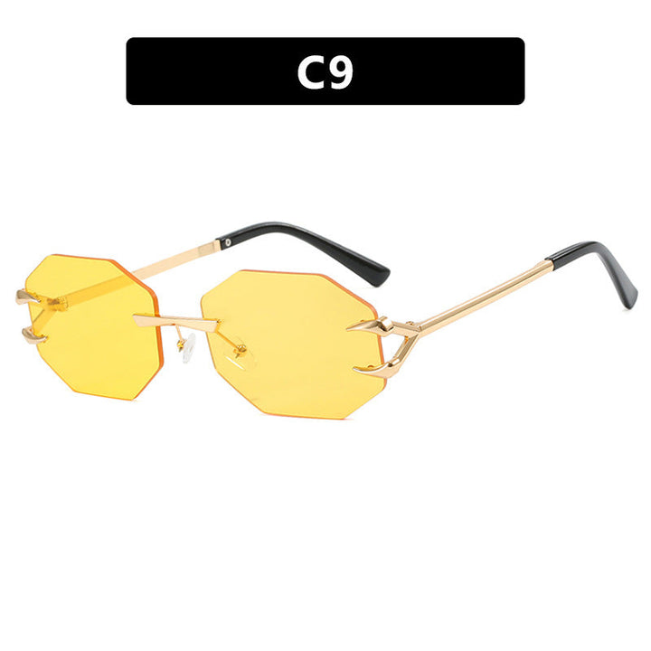 Women's geometric sunglasses with modern metal frame Kalsten