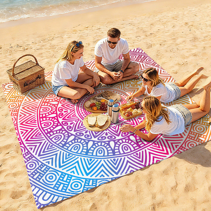 Mandala Design Beach Mat Kalsten