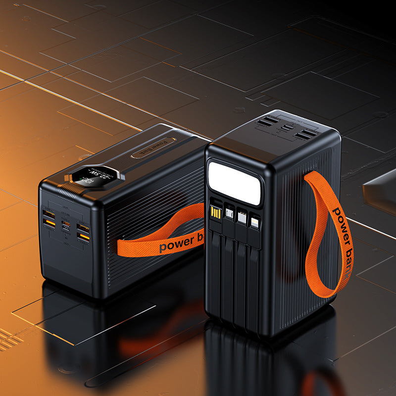 Portable power bank with integrated charging cables and intelligent fast charging function Kalsten