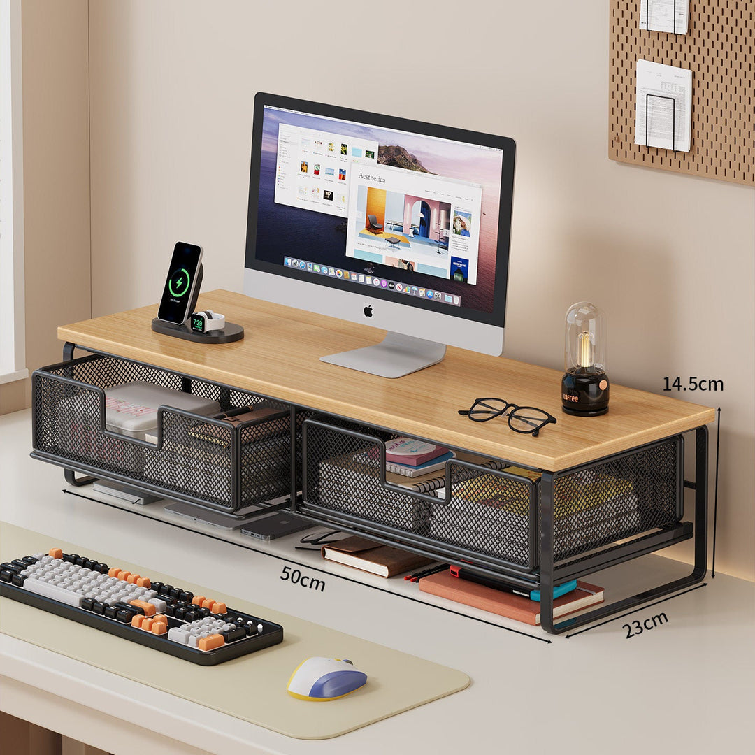 Multi-Functional Desk Organizer with Mesh Storage Bins Kalsten