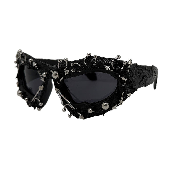 Ladies fashionable sports sunglasses with pointed details Kalsten