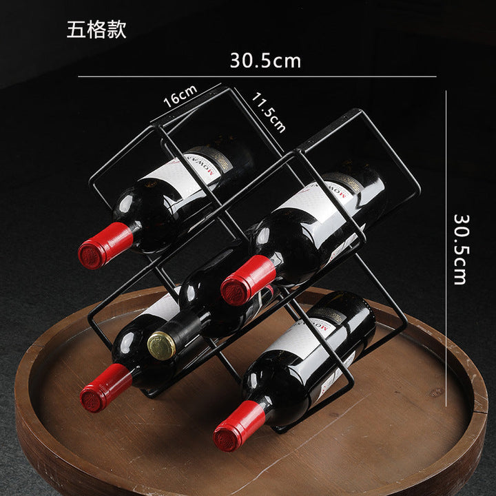 Unisex wine rack made of black metal Kalsten