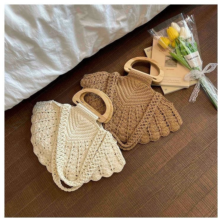 Handbag with wooden handles Kalsten