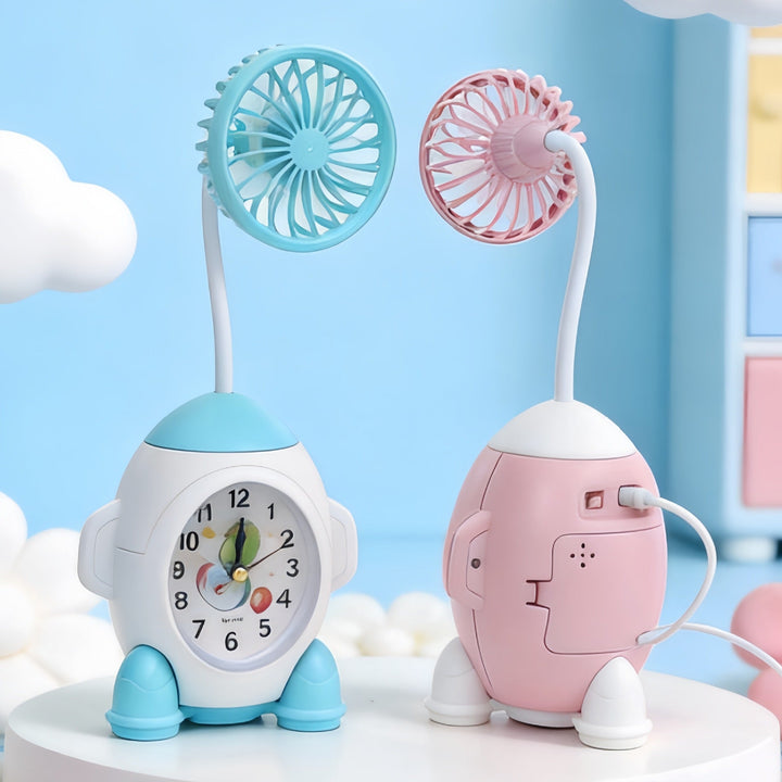 Ladies desk clock with integrated mini fan Kalsten