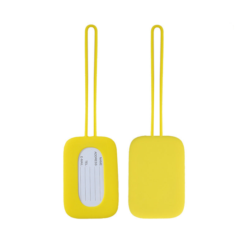 silicone luggage tag with ID window and elastic strap Kalsten
