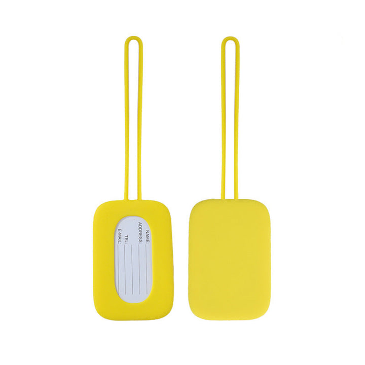 silicone luggage tag with ID window and elastic strap Kalsten