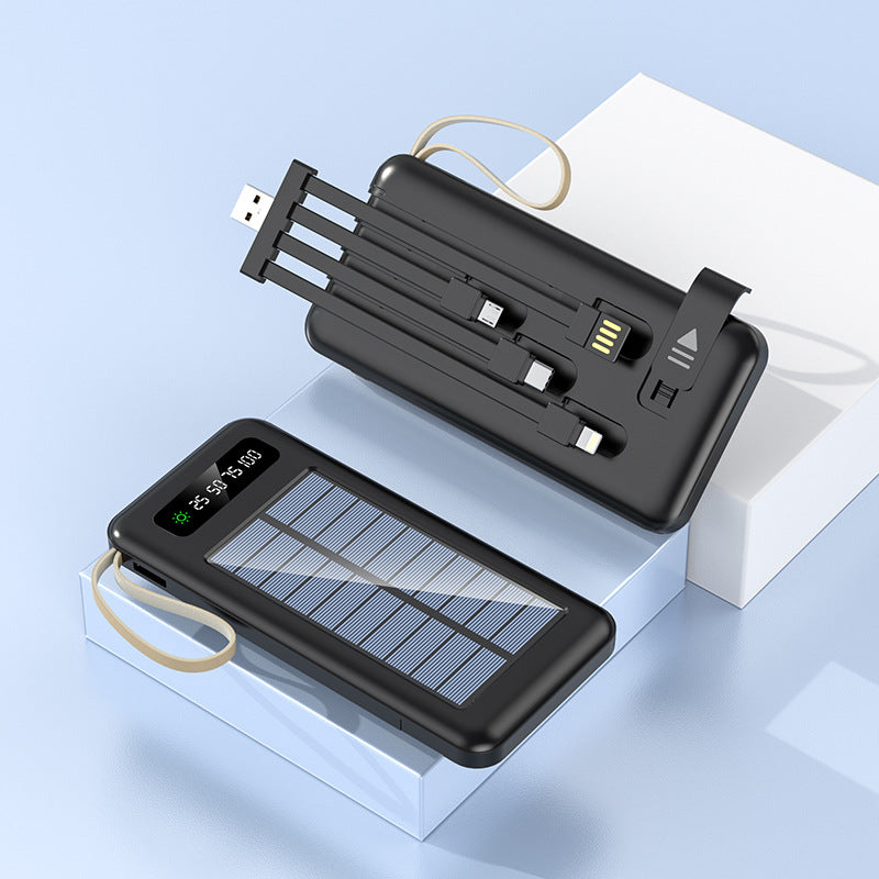 portable solar power bank with multifunctional charging cable Kalsten