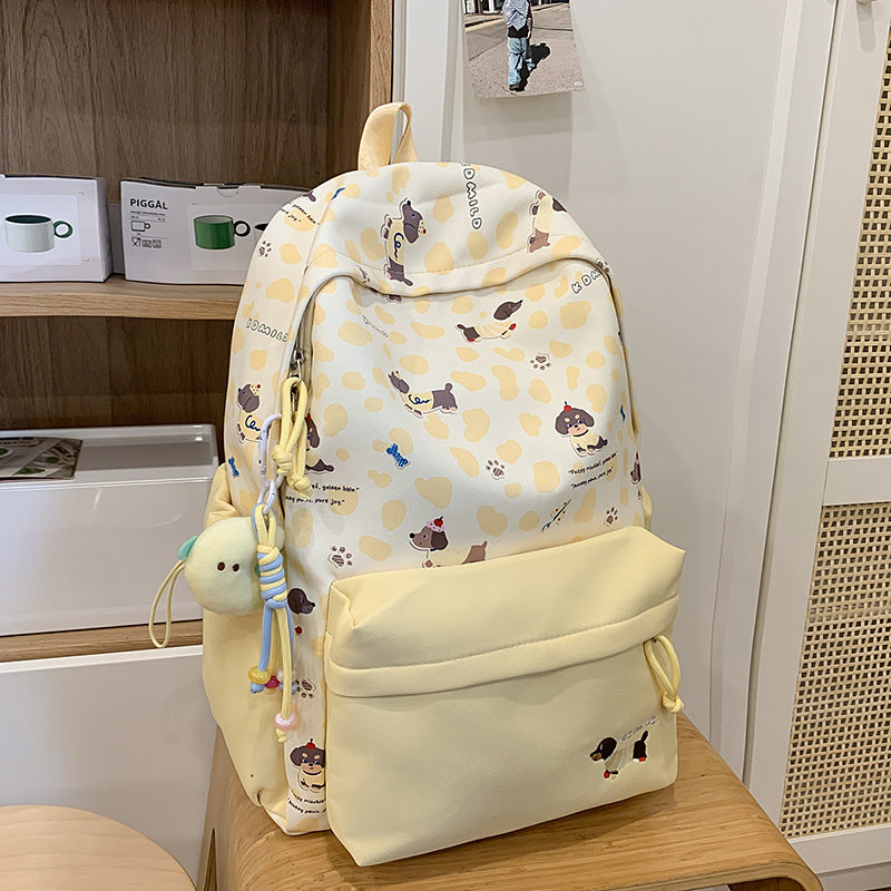 Cute Dog-Themed School Backpack