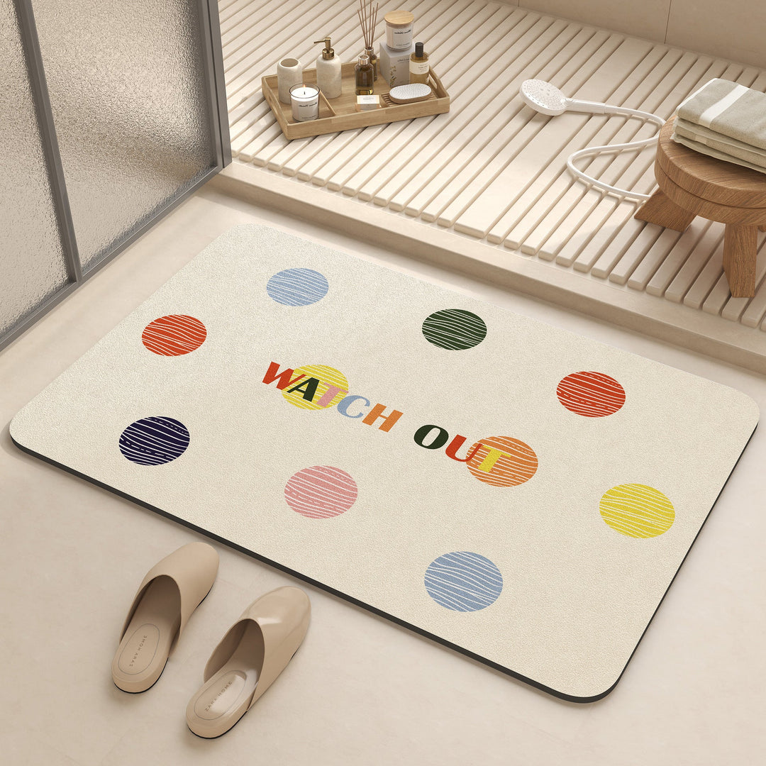 Playful Cartoon Dog-Themed Bath Mat Kalsten