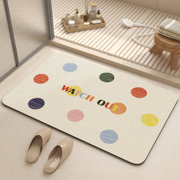 Playful Cartoon Dog-Themed Bath Mat Kalsten