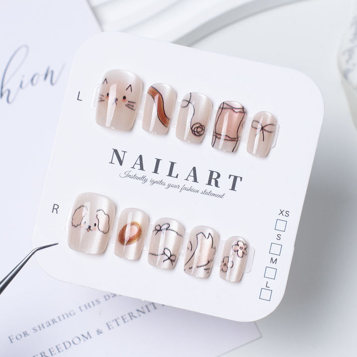 Artificial nails with elegant ombre finish Kalsten