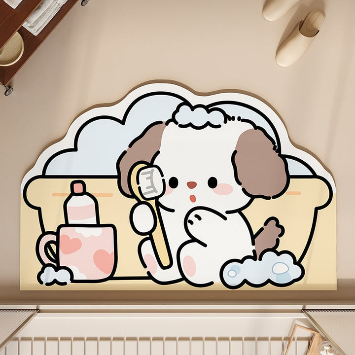 Fun Cartoon Dog Bath Mat Kalsten
