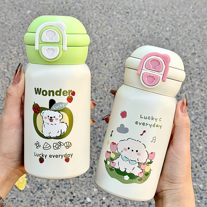 Women's Insulated Drinking Bottle with Cute Animal Design Kalsten