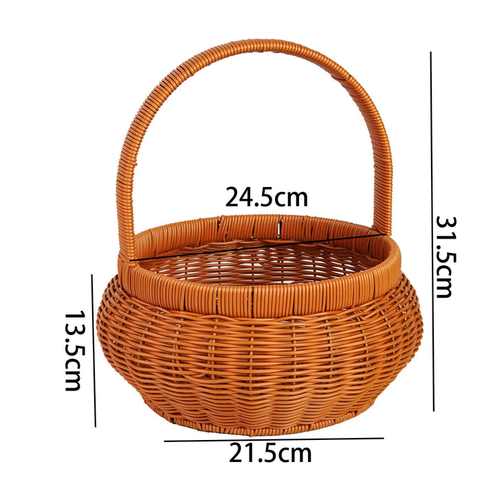 Women Handcrafted Storage Basket with Carrying Handle Kalsten