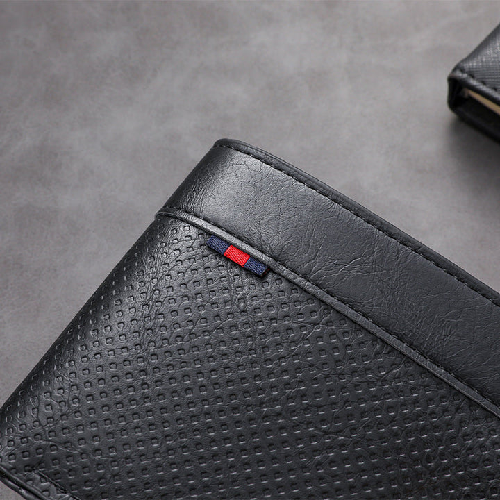 Textured Bi-Fold Leather Wallet Kalsten