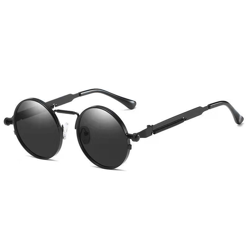 Ladies Round Metal Sunglasses with Mirrored Lenses Kalsten