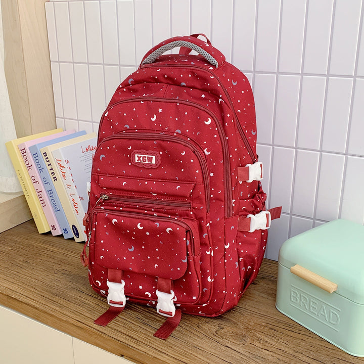 Design-Enhanced Multi-Pocket School Backpack