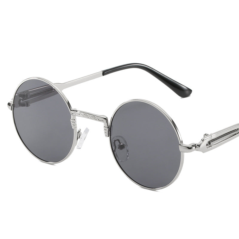 Women's round fashionable sunglasses with fine metal frame Kalsten
