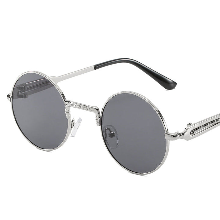 Women's round fashionable sunglasses with fine metal frame Kalsten