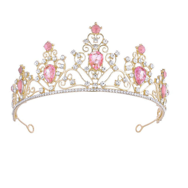 Girl crown with sparkling crystals and elegant birthday sash set Kalsten