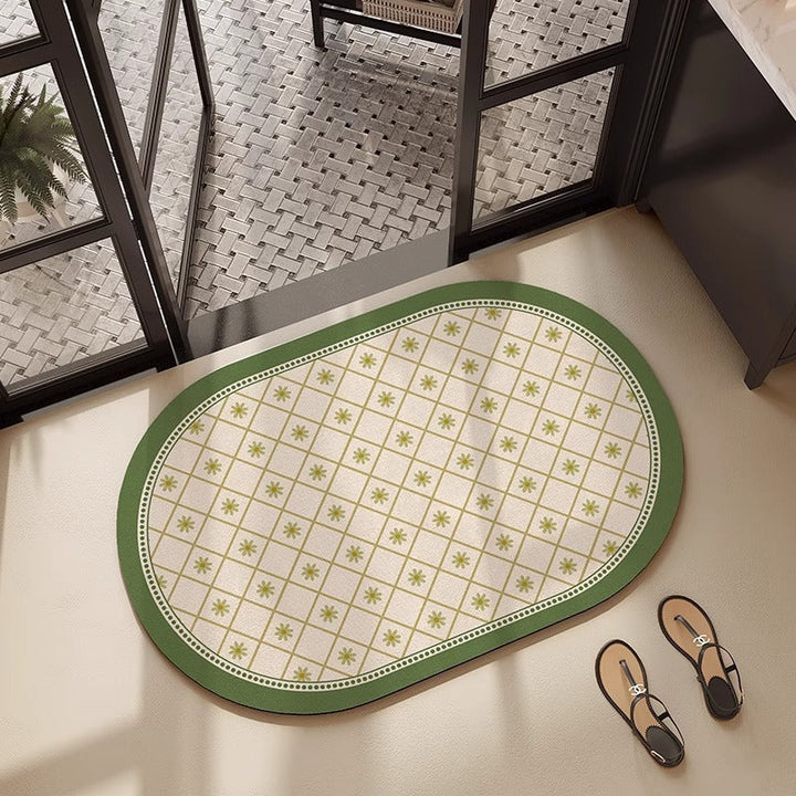 Floral Design Decorative Area Mat Kalsten