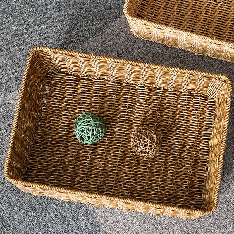Handcrafted Rectangular Woven Storage Basket Kalsten