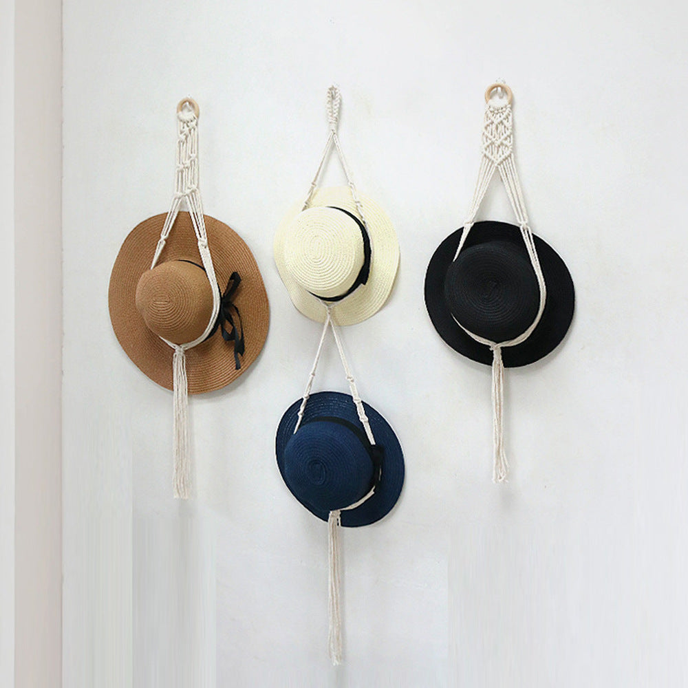 Stylish Macrame Hat Organizer Acalora