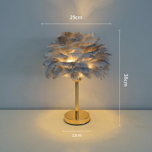 Feathered Table Lamp