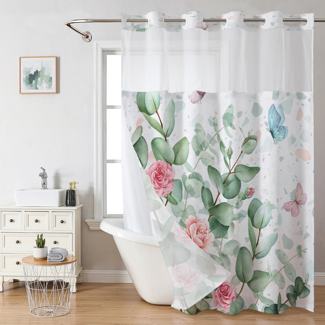 Botanical Floral Art Shower Curtain Kalsten