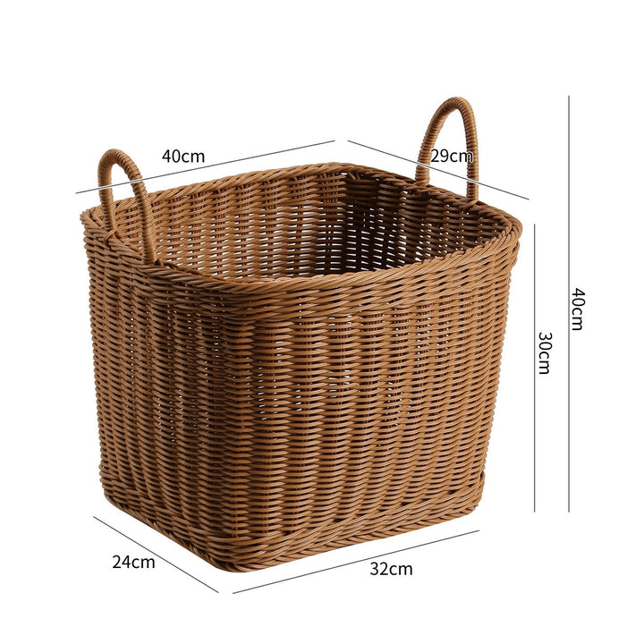 Versatile Handwoven Storage Basket with Ergonomic Handles Kalsten
