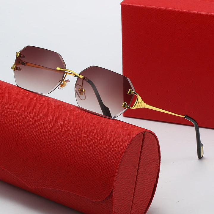 Ladies modern octagon sunglasses with stylish metal frame and polarized lenses Kalsten