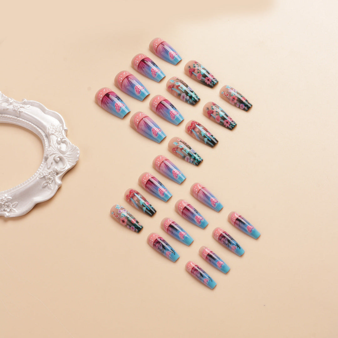 Artistic Floral Glow-in-the-Dark Nail Art Set Kalsten