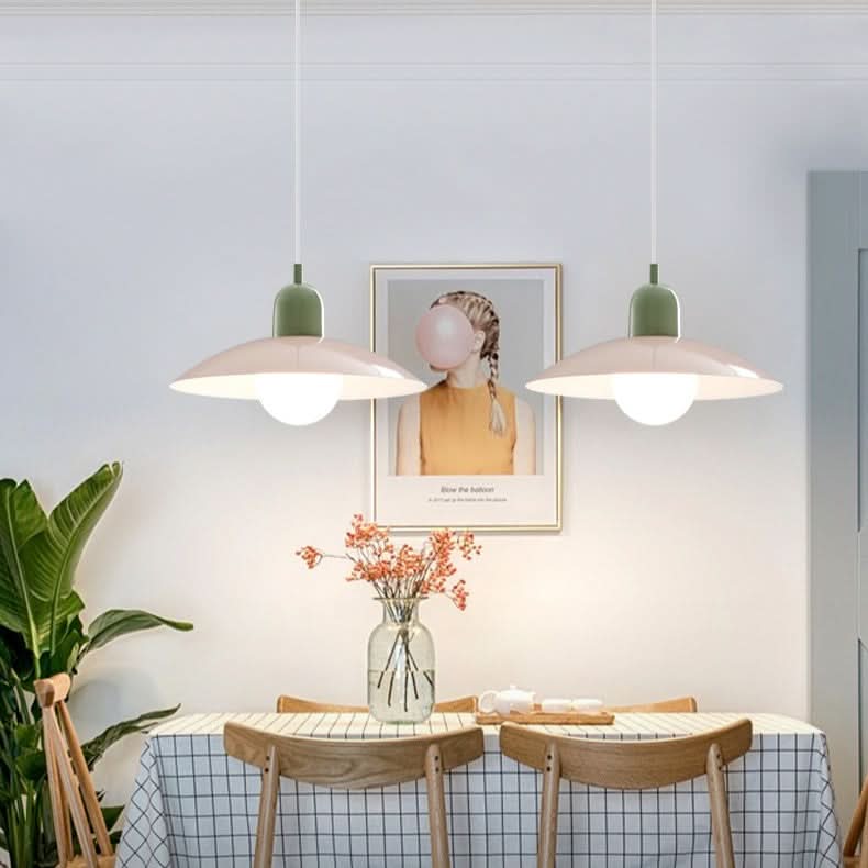 Kalsten | Modern Macaron Bauhaus Pendant Light – Iron Shade