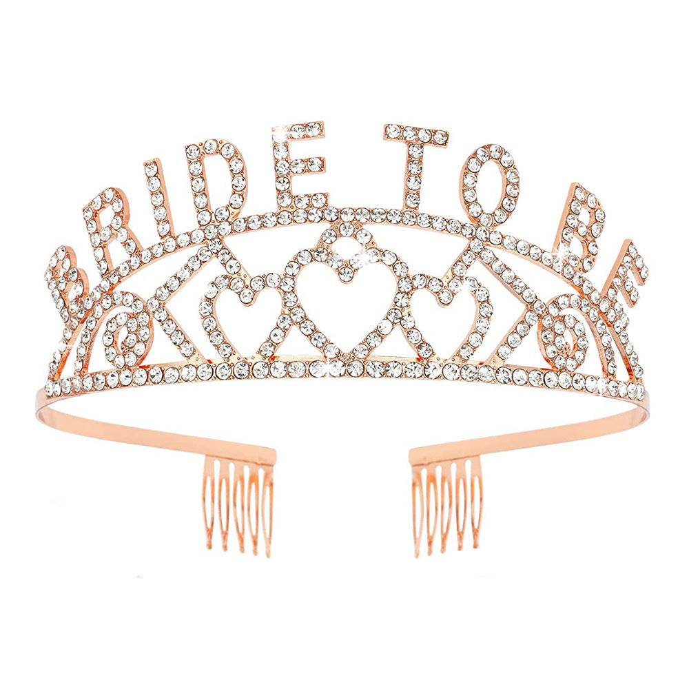 Women's Glittering Tiara with Heart Motifs Kalsten