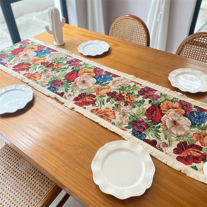 Artistic Floral Table Runner