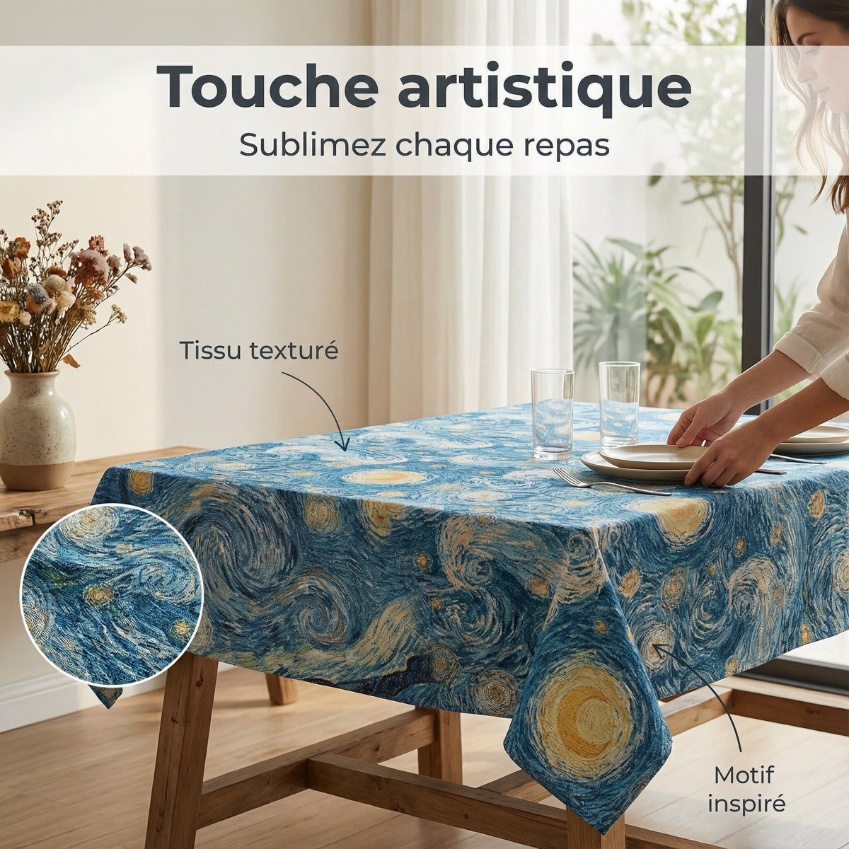 Artistic Starry Night Table Cover