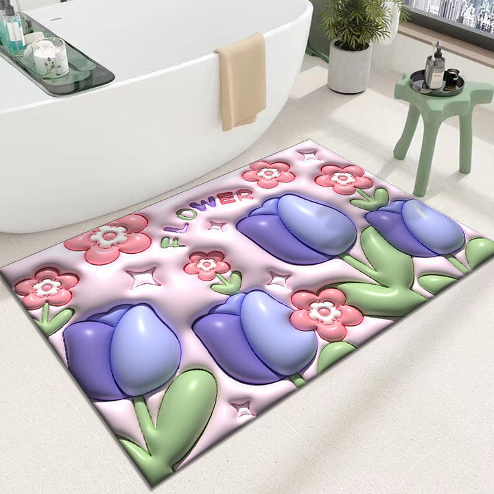 Cute Cartoon Cat Shape Bath Mat Kalsten
