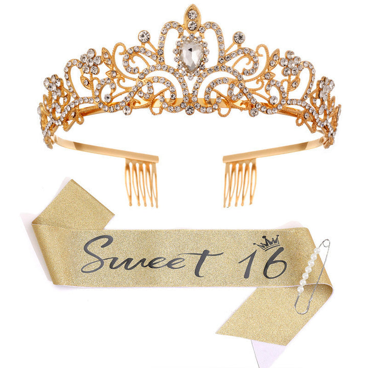 Women's Glamorous Tiara with rhinestone embellished design Kalsten