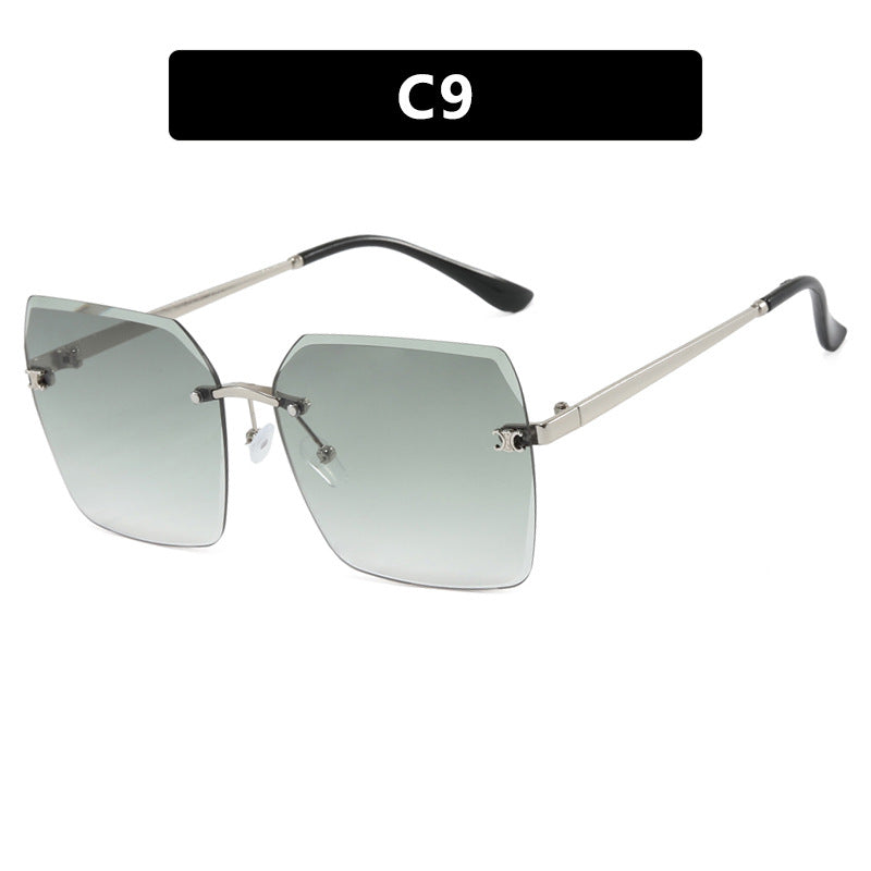 Women's square sunglasses in modern design with delicate metal frame Kalsten
